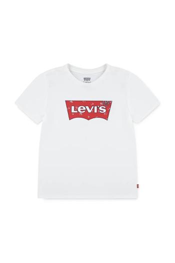 Detské tričko Levi's FLORAL BATWING SS TEE biela farba, 3EP008