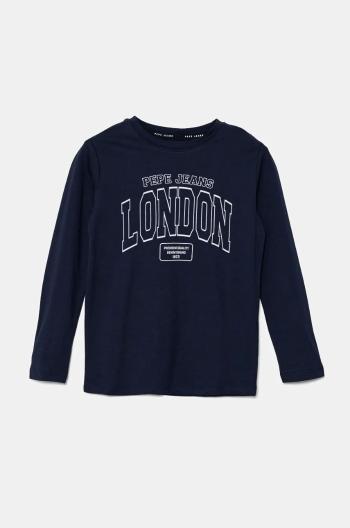 Detské tričko s dlhým rukávom Pepe Jeans BALEY LS tmavomodrá farba, s potlačou, PB503911