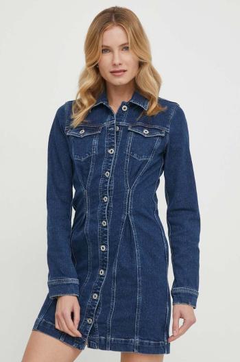 Šaty Pepe Jeans CANDIE tmavomodrá barva, mini, PL953514