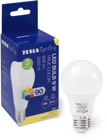 LED izzó TESLA LED BULB E27, 9 W, 806 lm, 3000 K meleg fehér