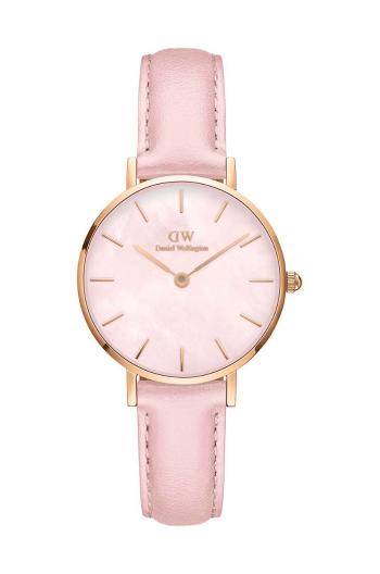 Hodinky Daniel Wellington Petite 28 Pink leather dámske, ružová farba