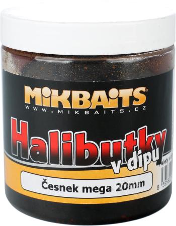 Pellet Mikbaits Halibut pellet dipben Fokhagyma 20mm 250ml