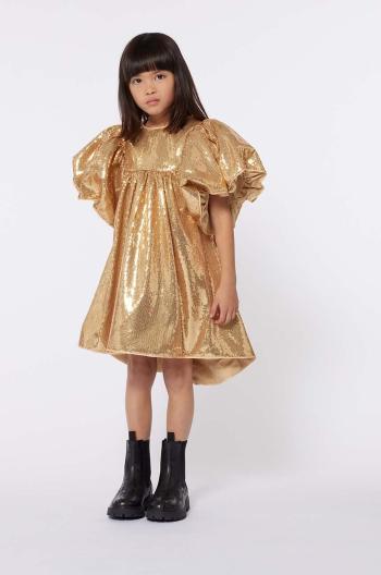 Dievčenské šaty Marc Jacobs žltá farba, mini, áčkový strih, W60242