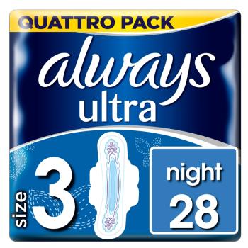 ALWAYS Ultra Night Hygienické vložky s krídelkami 28 ks