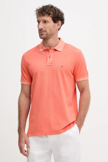 Bavlnené polo tričko Tommy Hilfiger béžová farba, jednofarebné, MW0MW34757