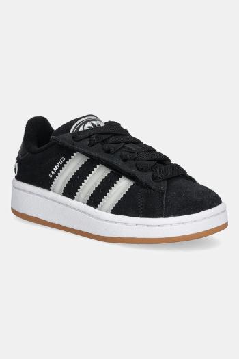 Detské semišové tenisky adidas Originals CAMPUS 00s LED LIGHTS čierna farba, JS1277