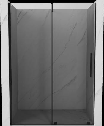 MEXEN/S - Velár posuvné sprchové dvere 150 cm, grafit, čierna 871-150-000-41-70