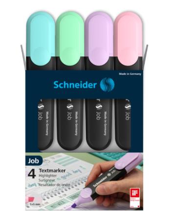 SCHNEIDER JOB - Sada pastelových zvýrazňovačov 4 ks