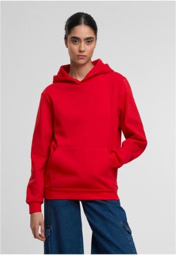Urban Classics Ladies Loose Light Brushed Fleece Hoody red - S