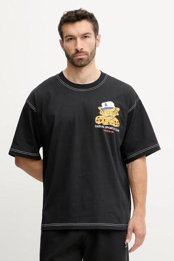 Bavlnené tričko adidas Originals Graphic Os Ss T pánske, čierna farba, s potlačou, JW0159