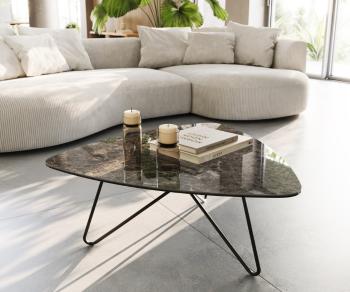 Ekrem konferenčný stolík 88x85 cm keramický Laminam®Emperador Extra