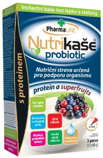 Nutrikaša probiotic proteín a superfruits 3x60g