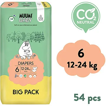 Muumi Baby BIGPACK veľ. 6 (54 ks) (6414100589206)
