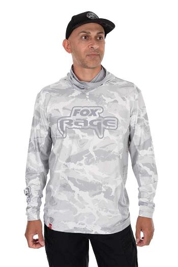 Fox rage tričko uv hooded light camo top - xxxl