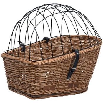 Kôš na zadné koleso s krytom 55 × 31 × 36 cm prírodná vŕba (170903)