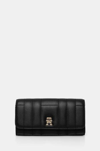 Peňaženka Tommy Hilfiger dámska, čierna farba, AW0AW17475