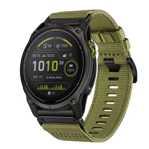 CANVAS Vymeniteľný remienok pre Garmin Enduro 3 OLIVE GREEN