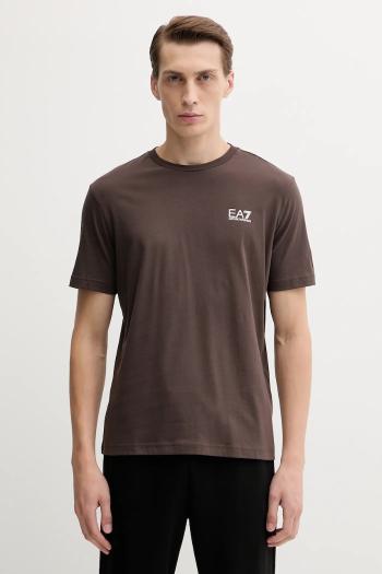 Bavlnené tričko EA7 Emporio Armani pánske, šedá farba, s potlačou, AF10375.7M000567