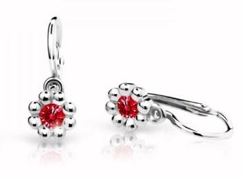 Cutie Jewellery Detské náušnice z bieleho zlata C2030-10-X-2 červená