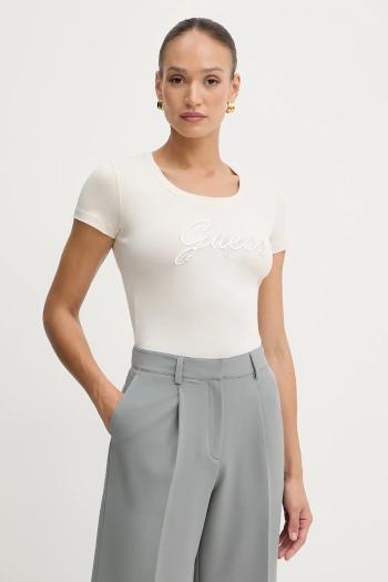 Tričko Guess dámske, béžová farba, W5YI46 J1314