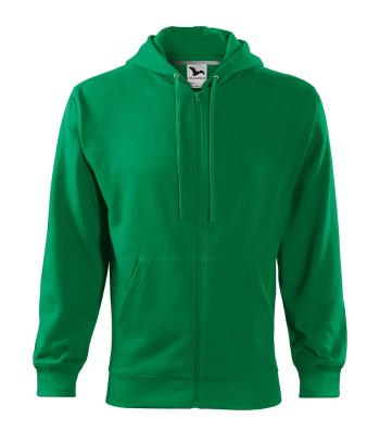 MALFINI Pánska mikina Trendy Zipper - Stredne zelená | XXL