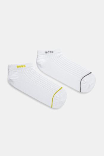 Ponožky BOSS 2-pak pánske, biela farba, 50537517