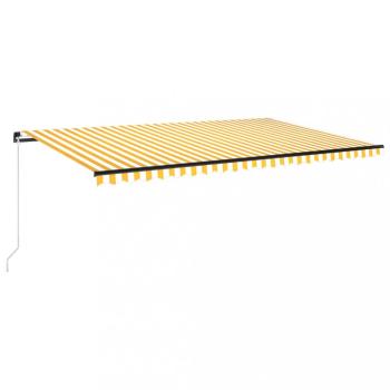 Ručne zaťahovacia markíza s LED svetlom 450x300 cm Dekorhome