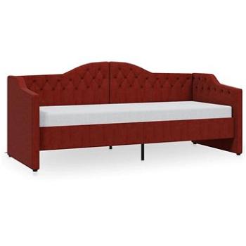 Váľanda s matracom a USB vínová textil 90 × 200 cm, 3080285