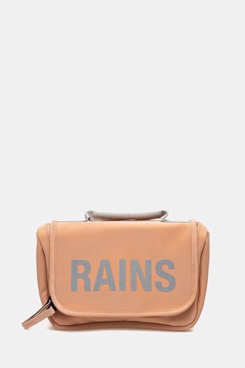 Kozmetická taška Rains Texel Wash Bag W3 oranžová farba, 16310