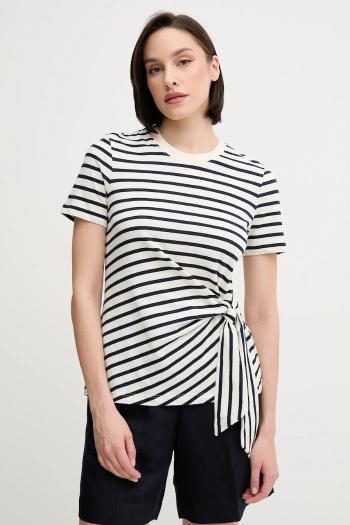 Bavlnené tričko Tommy Hilfiger dámske, béžová farba, WW0WW44559