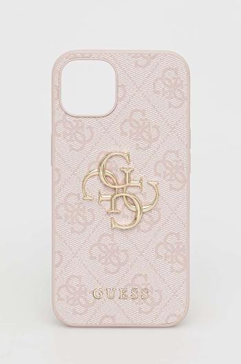 Obal na mobil Guess Iphone 13 6,1" ružová farba