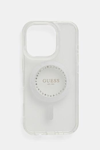 Puzdro na mobil Guess iPhone 16 Pro 6.3 biela farba, GUHMP16LPFTDTEH