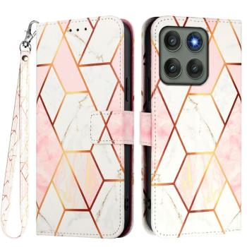 ART MARBLE Peňaženkový kryt pre Motorola Edge 60 Pro PINK HEXAGON