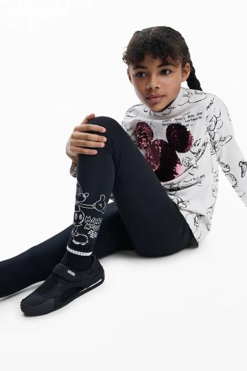 Detské legíny Desigual čierna farba, s potlačou, 25WGKK06