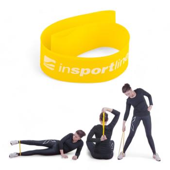 Posilovací guma inSPORTline Hangy Light 55x3 cm / 2,8 kg žlutá