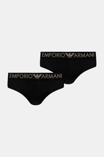 Nohavičky Emporio Armani Underwear 2-pak čierna farba, 163334 4F235