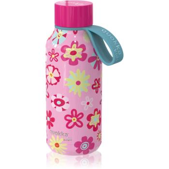 Quokka Solid Kids termofľaša s pútkom Flowers 330 ml