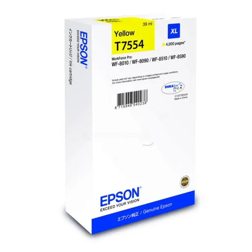 EPSON T7554 (C13T75544N) - originálna cartridge, žltá, 4000 strán