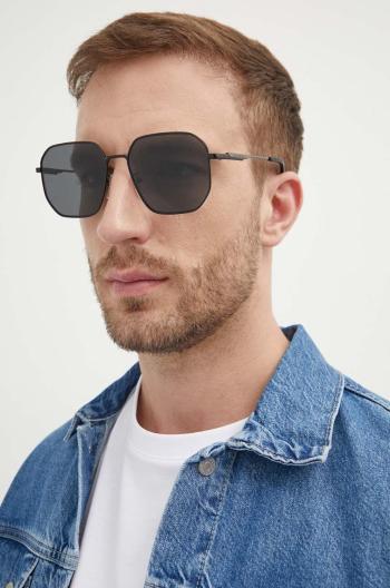 Slnečné okuliare Emporio Armani pánske, čierna farba