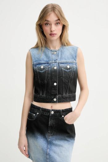 Rifľová vesta Moschino Jeans jednoradová, 1002 3719