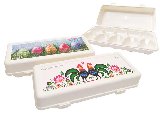 MAKRO - Dóza na 10 vajec rôzne dekory, umelá hmota