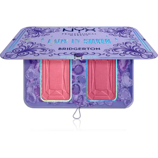 NYX Professional Makeup Bridgerton Royal Blush paleta líceniek odtieň 02 Lady In Silver 2x5 g