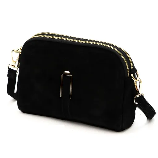 Dámska kožená crossbody kabelka z prírodnej brúsenej kože Luka 25-084