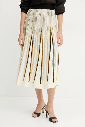 Sukňa Forte Forte béžová farba, maxi, áčkový strih, 13935 my skirt