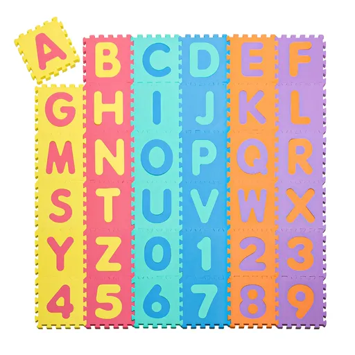 Babify Podložka na hranie, s hračkou, 36 ks, Puzzle Multi