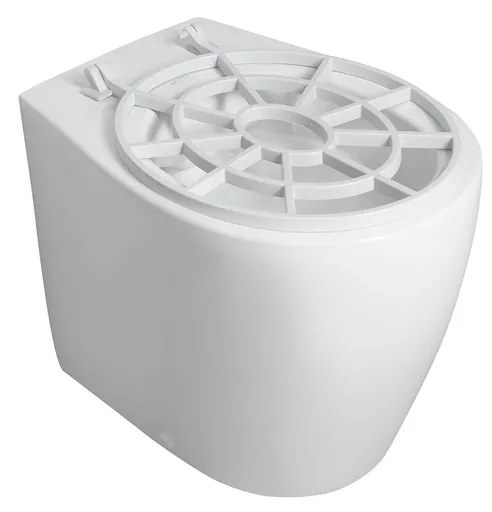 ISVEA - Výlevka keramická samostatne stojaci s roštom 36x52cm, spodný/zadný odpad, biela VKS03