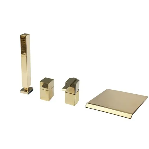 Vaňová batéria RAV Slezák LOIRA so sprchovacím setom v zlatom prevedení LR574.0PZ