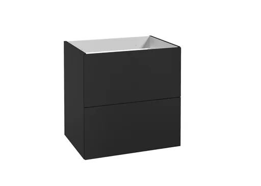ArtDef Skrinka pod umývadlo FERATA D60 2S/45 | čierna 60 cm