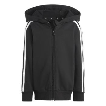 adidas  Essentials 3-Stripes Zip Hooded Jacket  Bundy Čierna