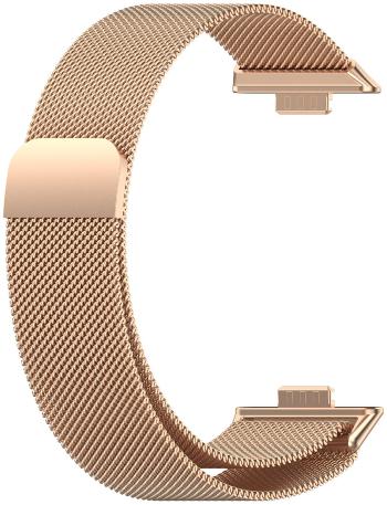 4wrist Milánský tah pro Huawei Fit 3 - Milanese Loop Rose Gold